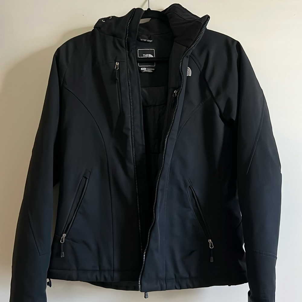 Black NorthFace Softshell coat